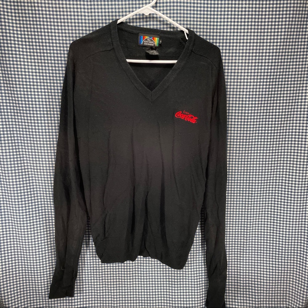 Vintage Coca Cola V-Neck Sweater Men’s Size Medium